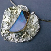hanger zilver met goud opaal afbeeldingen afbeelding Arnhem